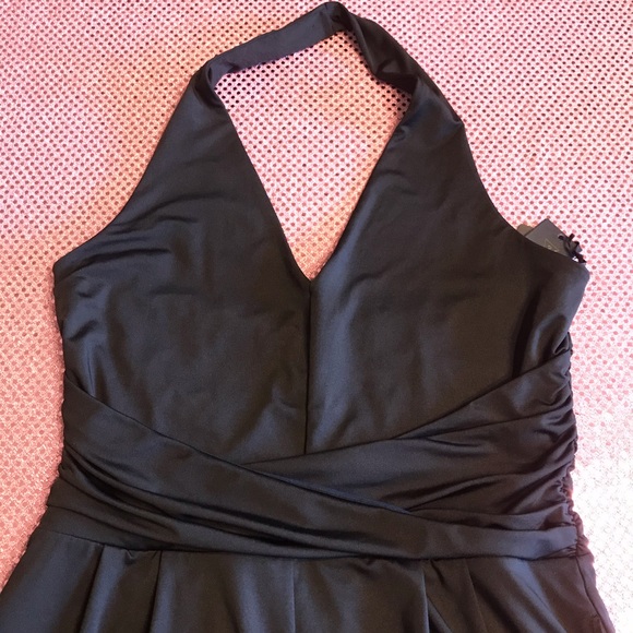 SOLD GUESS Dressy Black Halter Romper Large - Picture 6 of 11